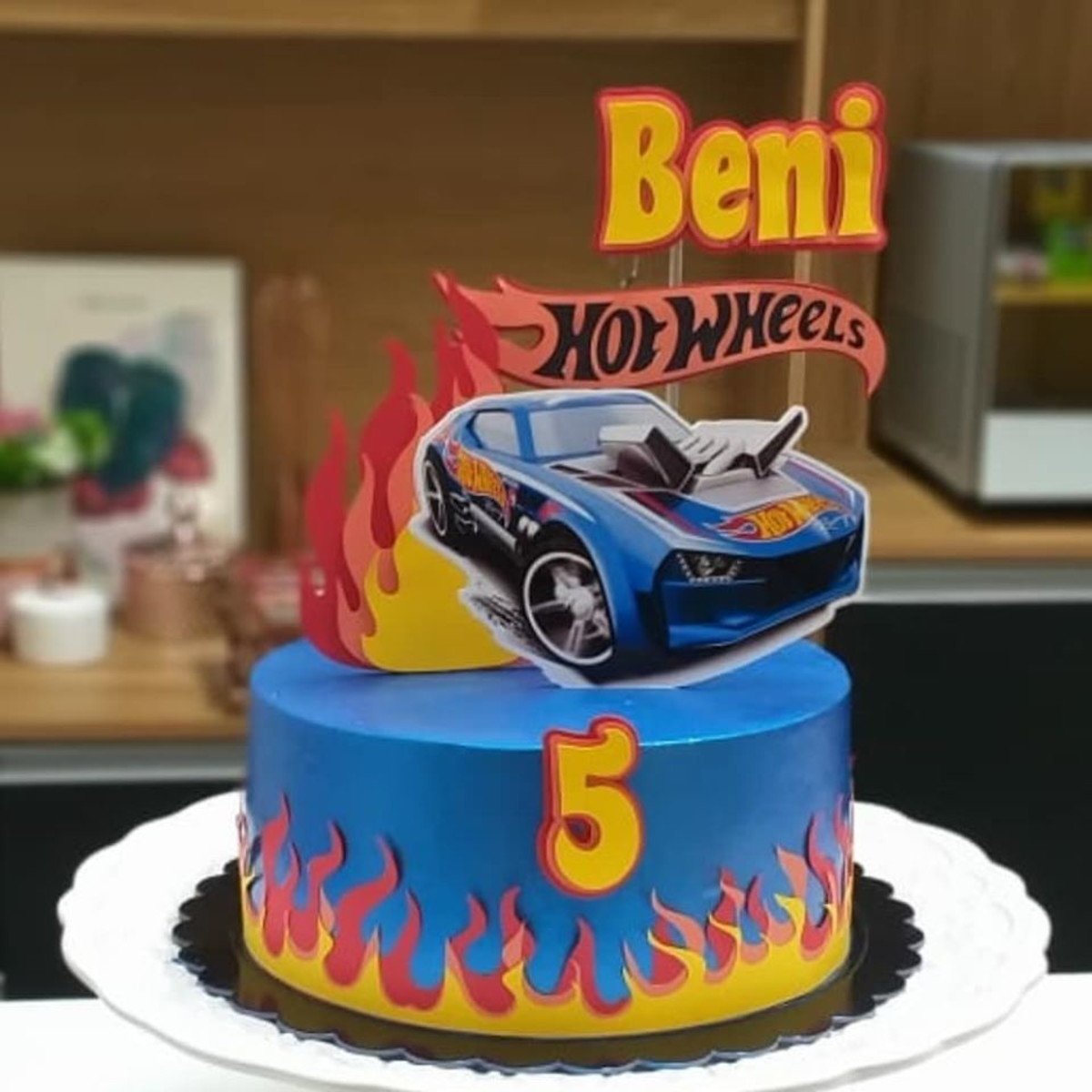 Topo de Bolo Hot Wheels