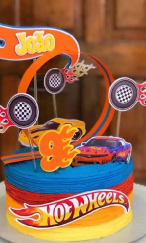 Topo de Bolo Hotwheels