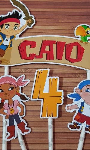 Topo de Bolo Jake e os Piratas