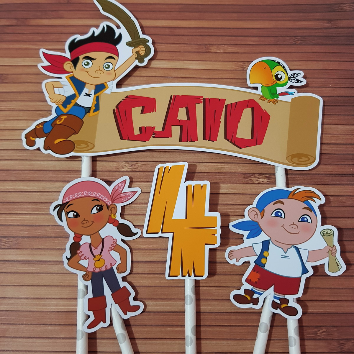 Topo de Bolo Jake e os Piratas