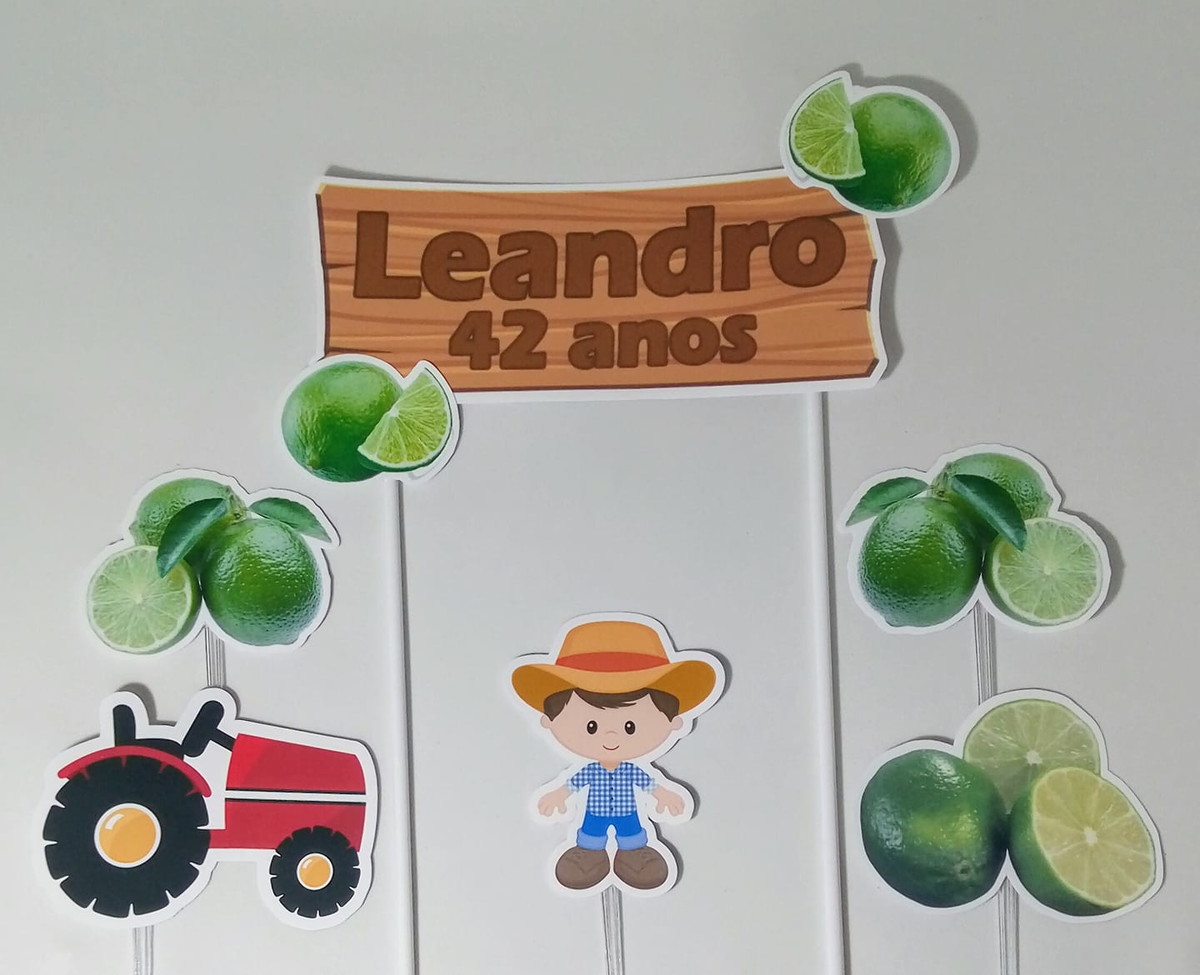 Topo de bolo Limão