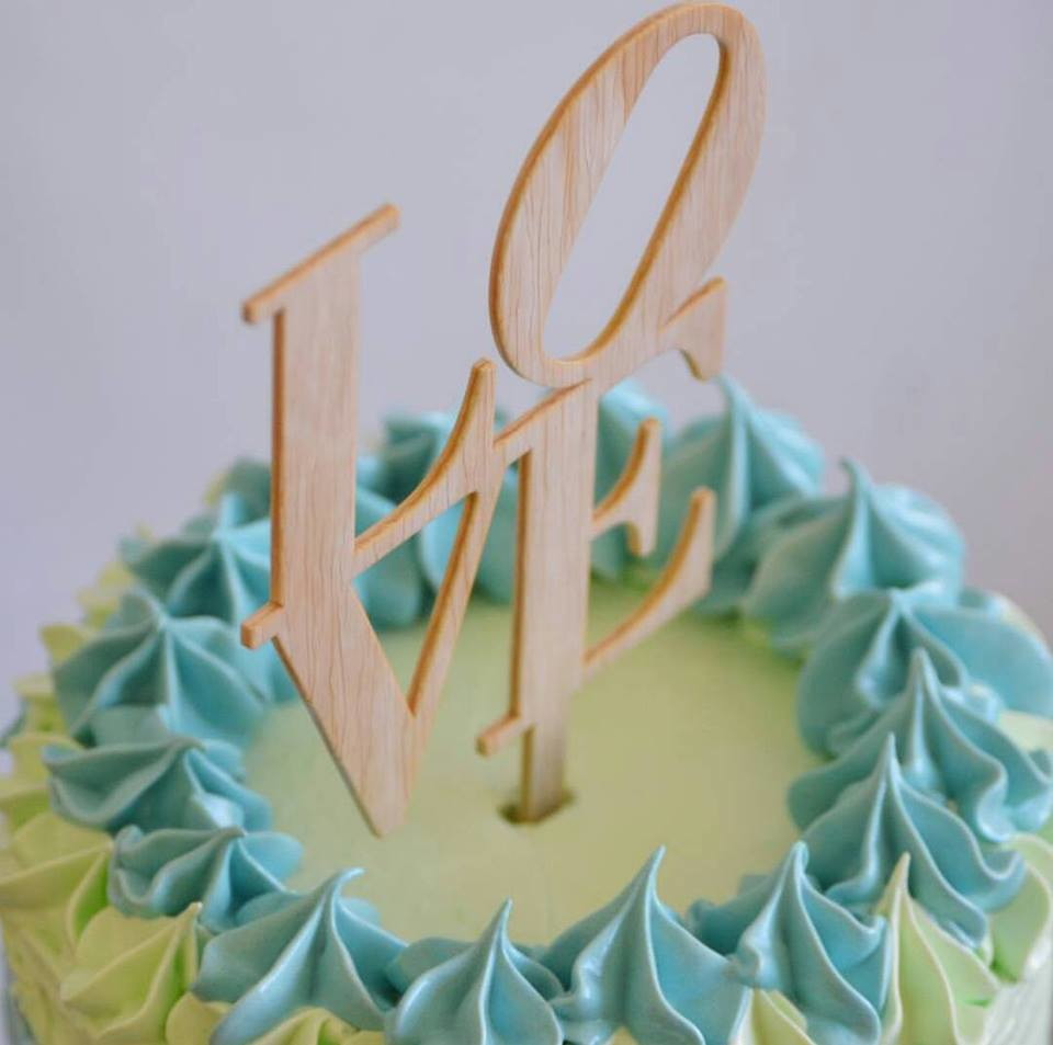 Topo de bolo Love - Imagem 4