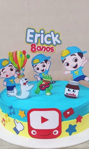 Topo de Bolo Lucas Neto Cute