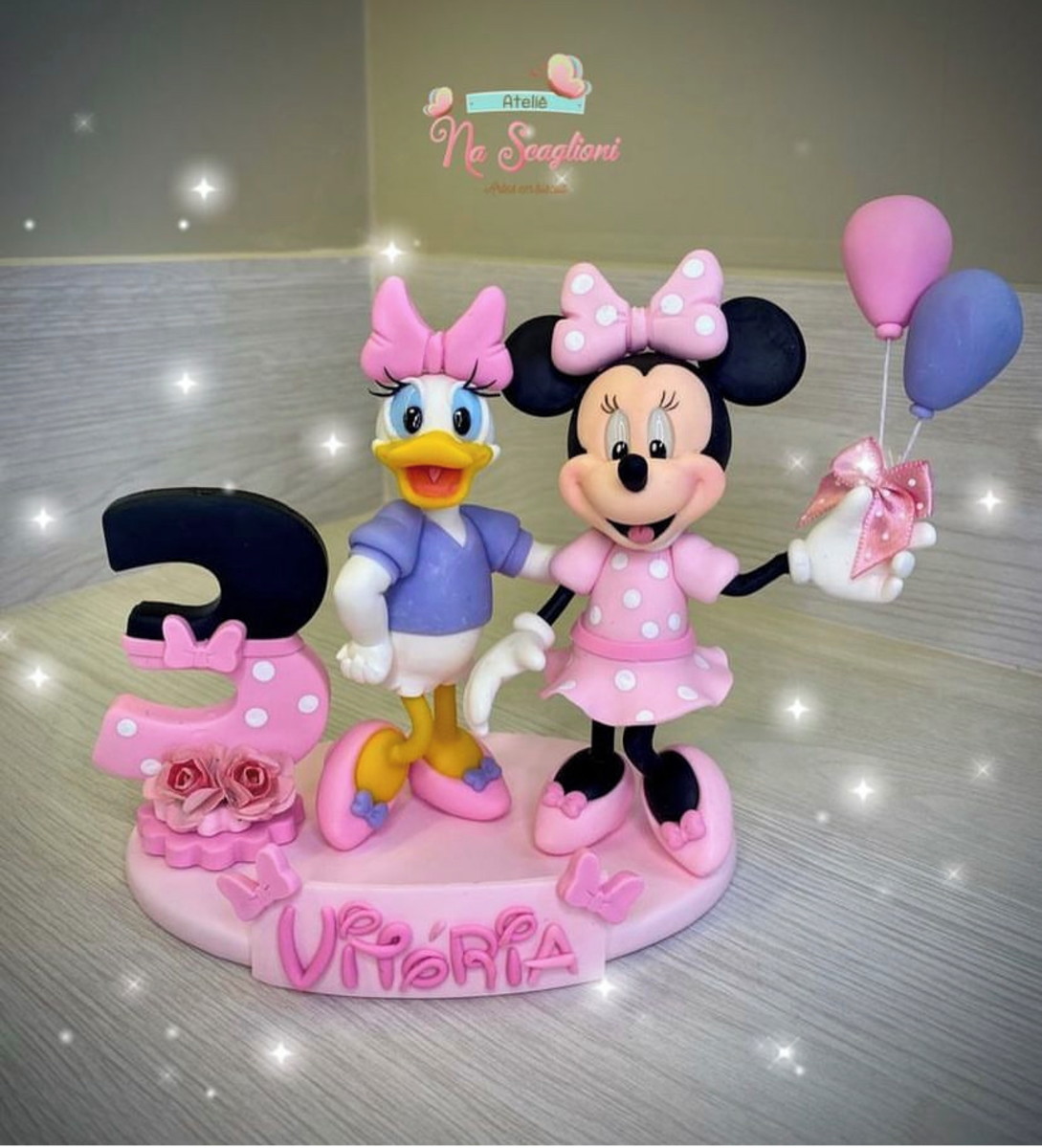 Topo de Bolo Margarida e Minnie