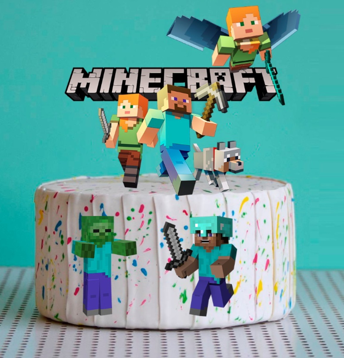 Topo de Bolo Minecraft
