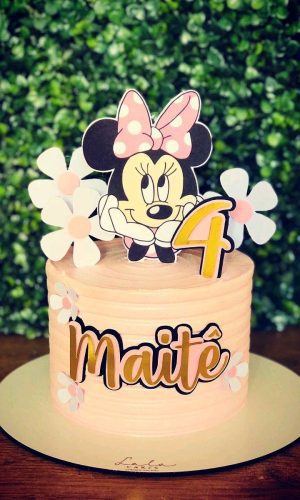Topo de Bolo Minnie