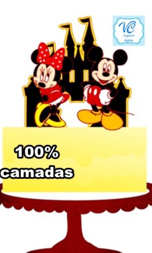 Arquivo de Corte Topo de Bolo Minnie e Mickey -4-