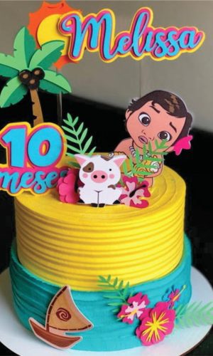 Topo De Bolo Moana Baby Arquivo De Corte