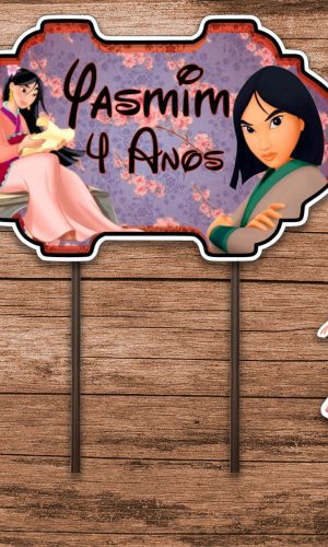 Topo de Bolo Mulan