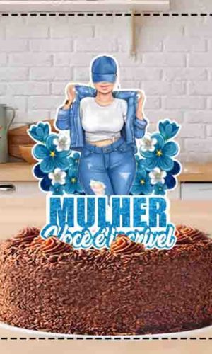 Topo De Bolo Mulher Incrível Ref 2- Arquivo Digital