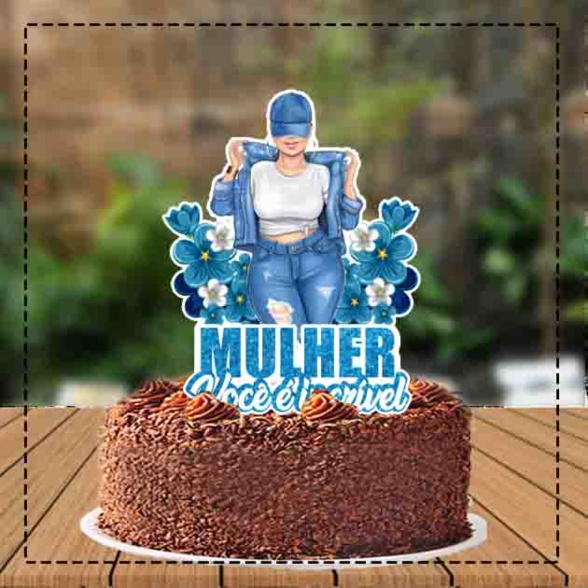 Topo De Bolo Mulher Incrivel - Ref 3862 Arquivo Digital