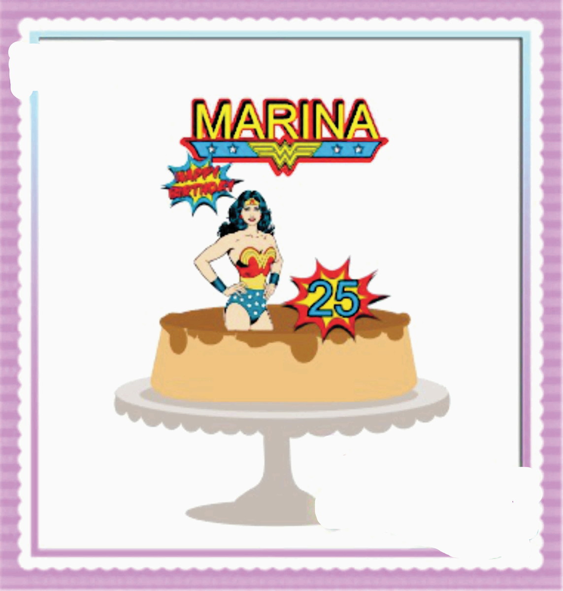 TOPO DE BOLO MULHER MARAVILHA - ARQUIVO DE CORTE SILHOUETTE