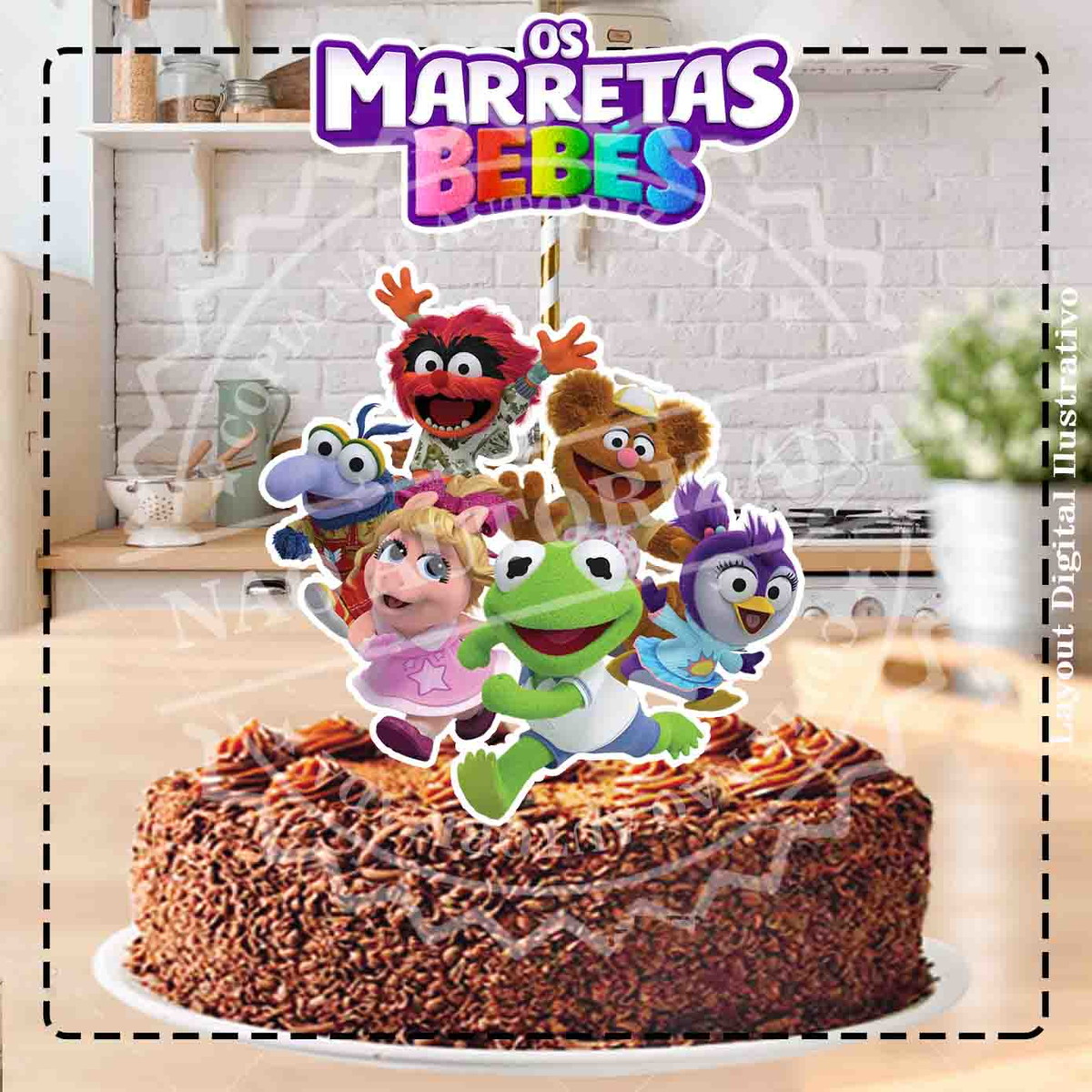 Topo de Bolo Muppets Baby 4510 Arquivo Digital