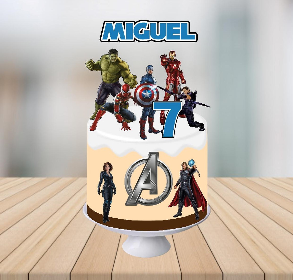Topo de Bolo Os Vingadores