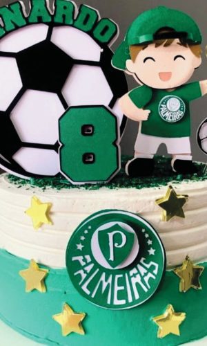 Topo de Bolo Pálmeiras Menino Arquivo de Corte