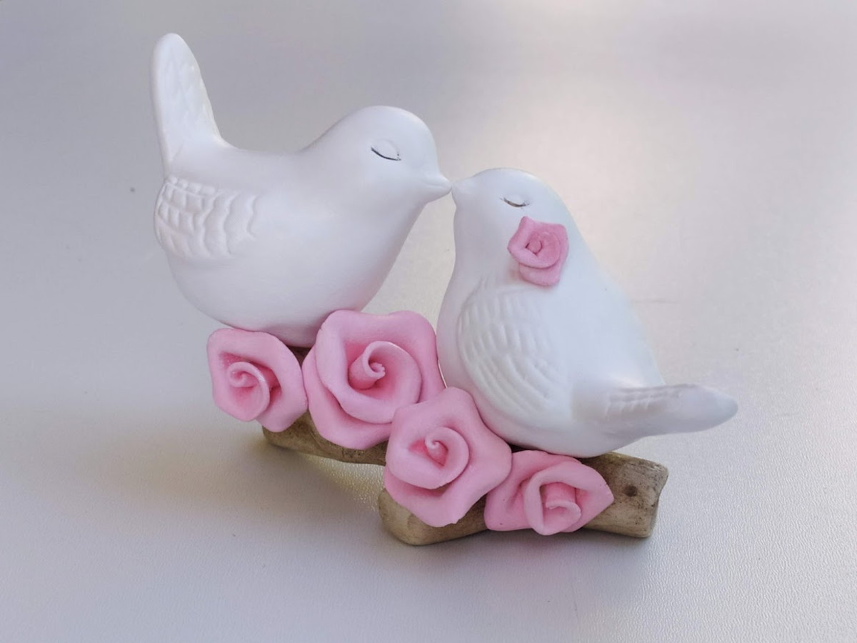 Topo de Bolo passarinhos, pombinhos para casamento - Imagem 5