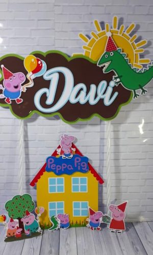 Topo de Bolo Pep Pig