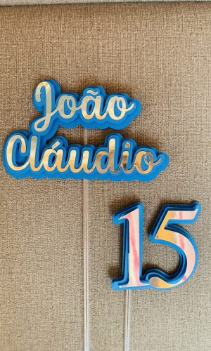 Topo de bolo personalizado Modelo 3