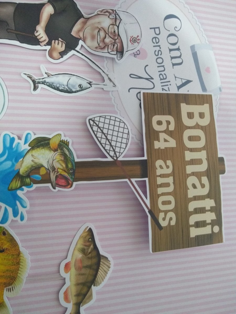 Topo de Bolo Pescaria - Imagem 2