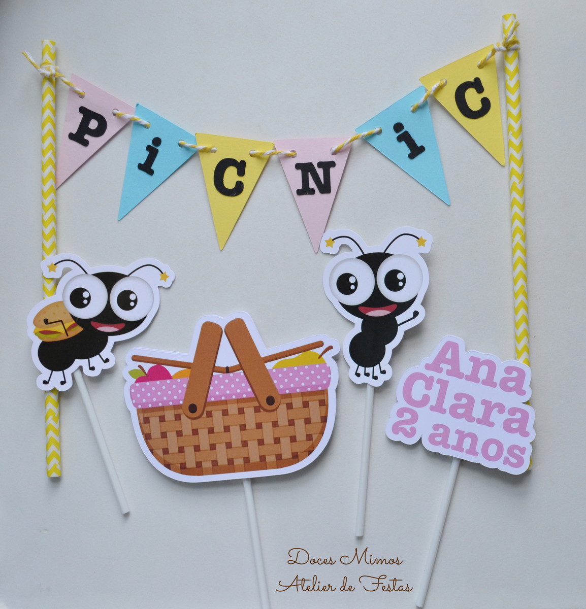 Topo de bolo Picnic - Imagem 3