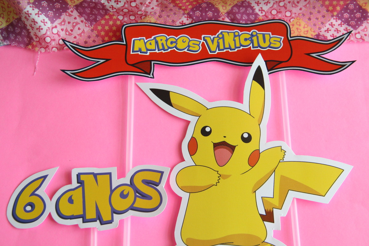 Topo de bolo Pikachu - Imagem 3
