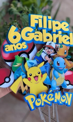 Topo de Bolo Pokemon