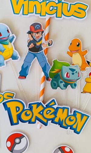 Topo de bolo Pokemon