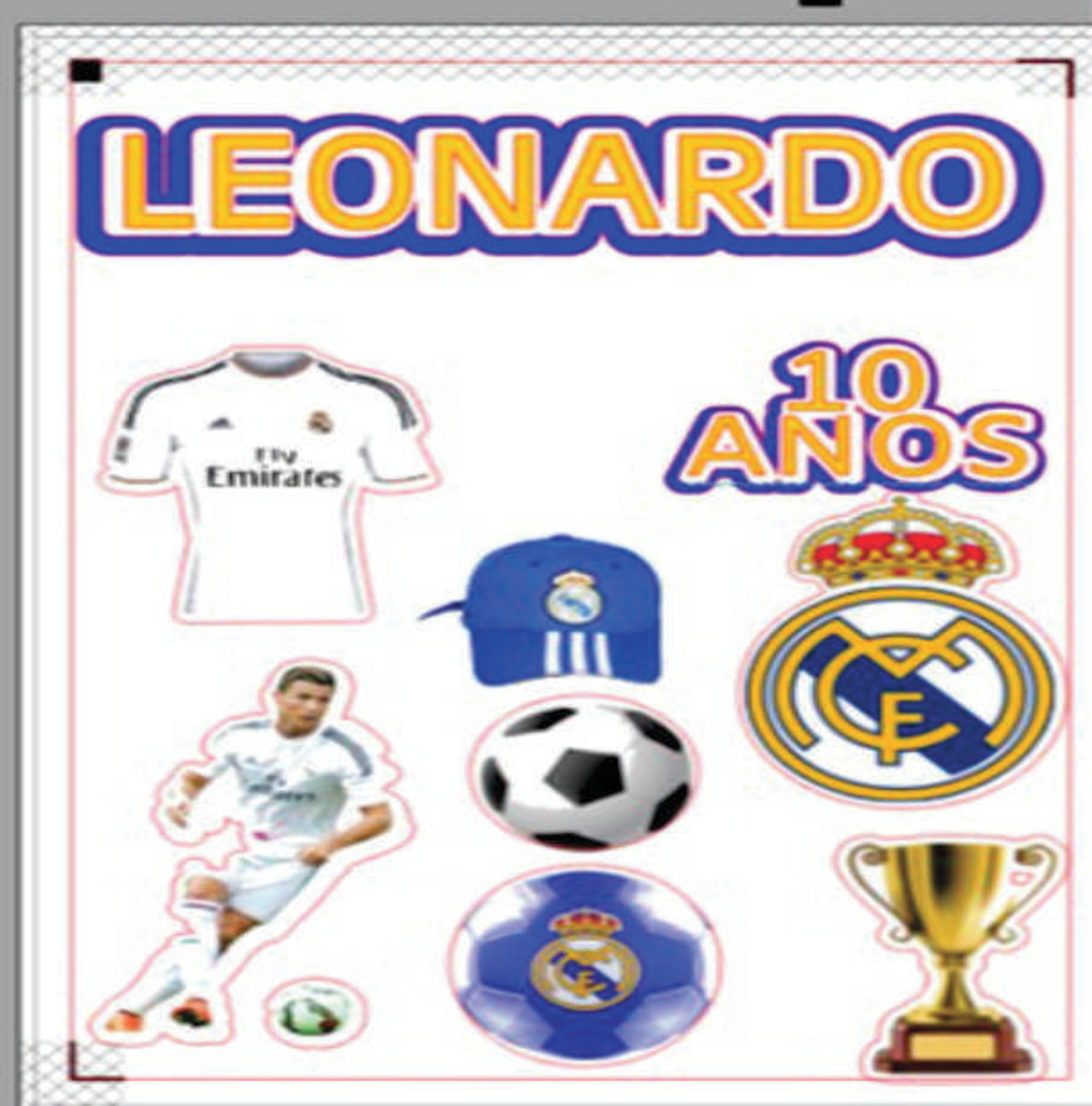 Topo de Bolo R Madrid Arquivo Digital