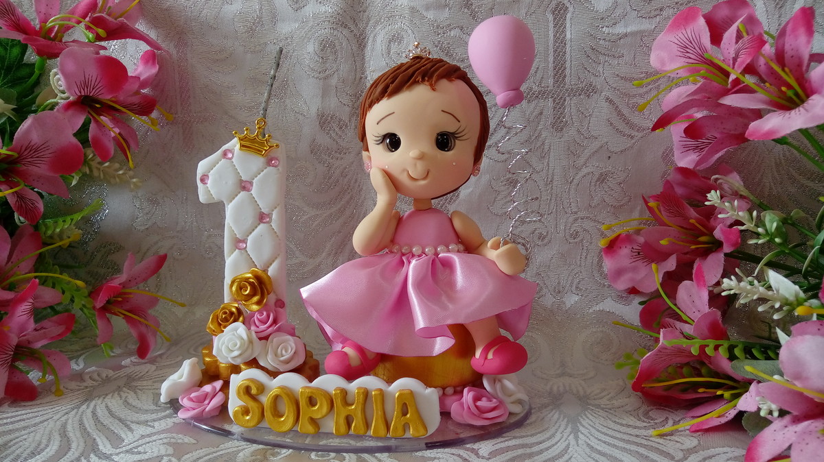 Topo de bolo Realeza Menina Baby