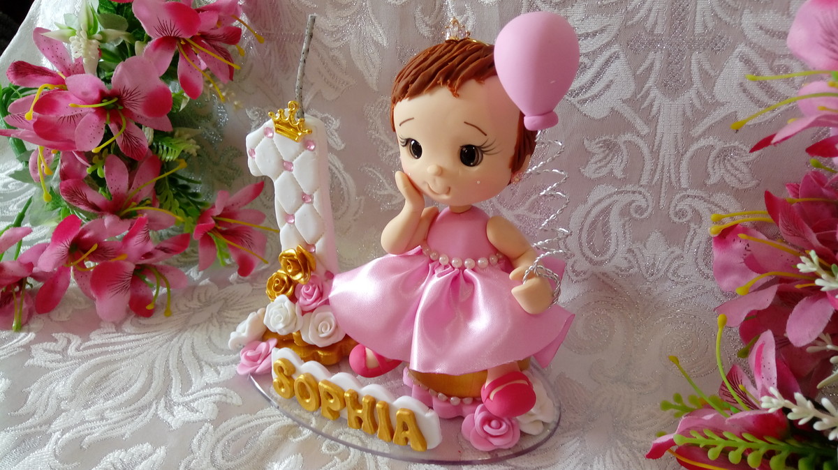 Topo de bolo Realeza Menina Baby - Imagem 5