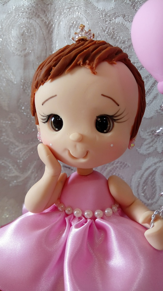 Topo de bolo Realeza Menina Baby - Imagem 2