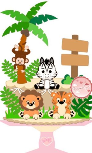 Arquivo Topo de Bolo - Safari Baby