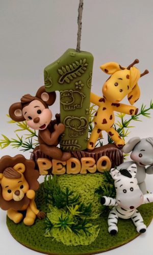 Topo de Bolo Safari
