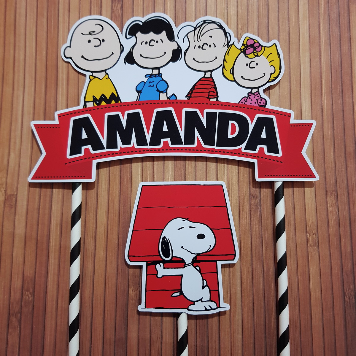 Topo de Bolo Snoopy