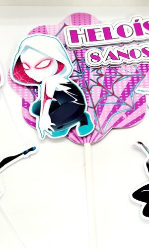 Topo de Bolo Spider Gwen