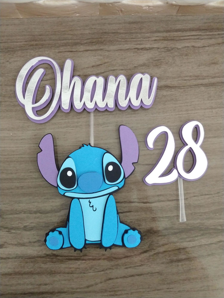 Topo de Bolo Stitch