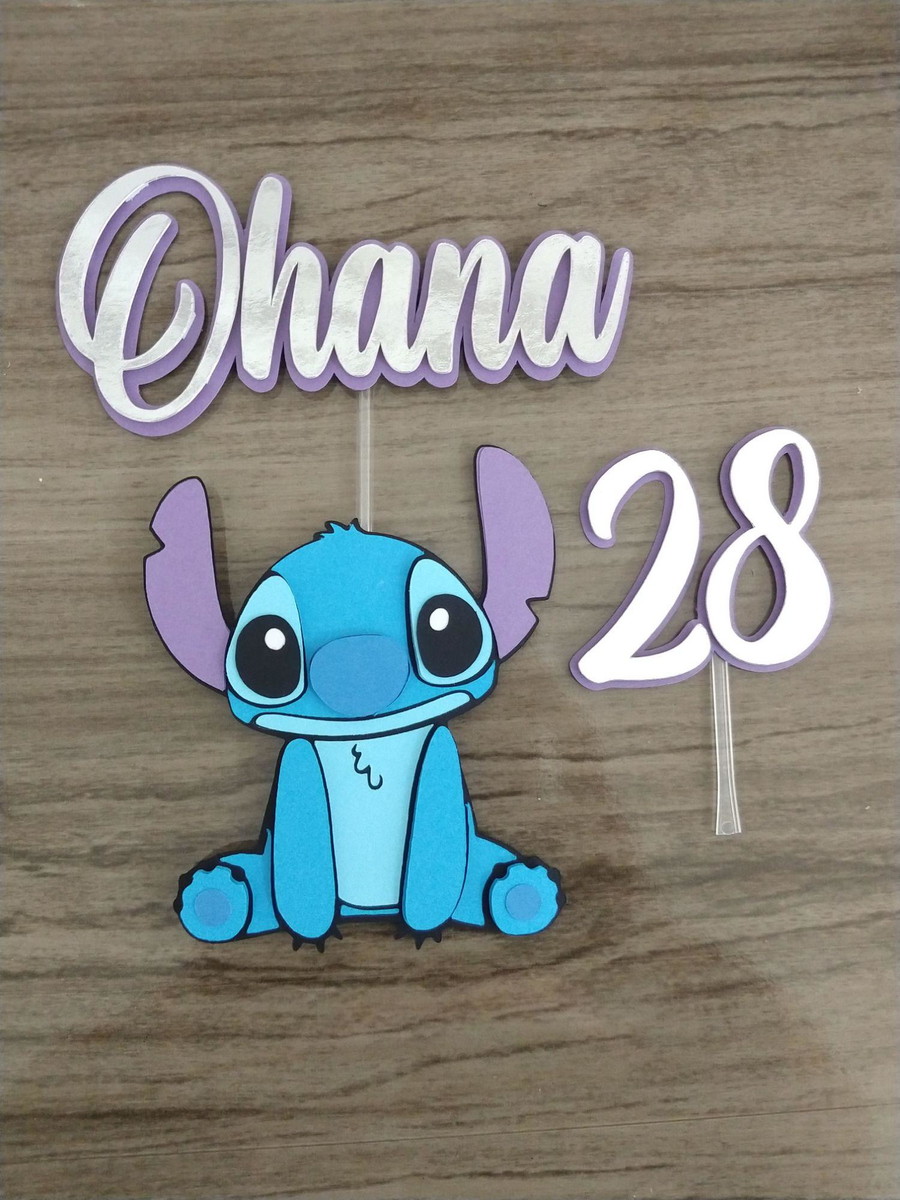 Topo de Bolo Stitch - Imagem 5