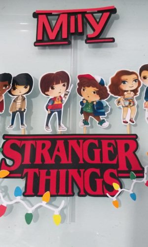 Topo de Bolo Stranger Things -2- Arquivo de Corte