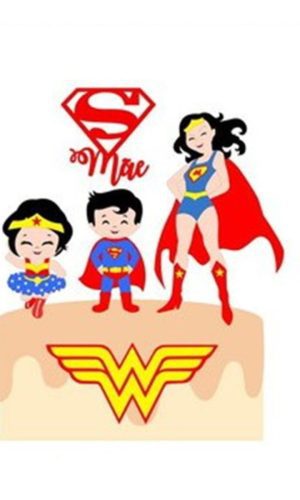 251- Arquivo de Corte Topo de Bolo Super Mãe 100% camadas