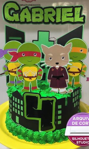Topo de Bolo Tartarugas Ninjas