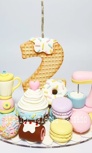 TOPO DE BOLO TEMA CONFEITARIA