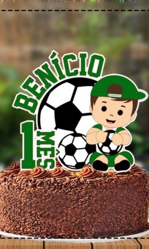 Topo de Bolo Times Futebol Baby - Ref 5505 Arquivo Digital