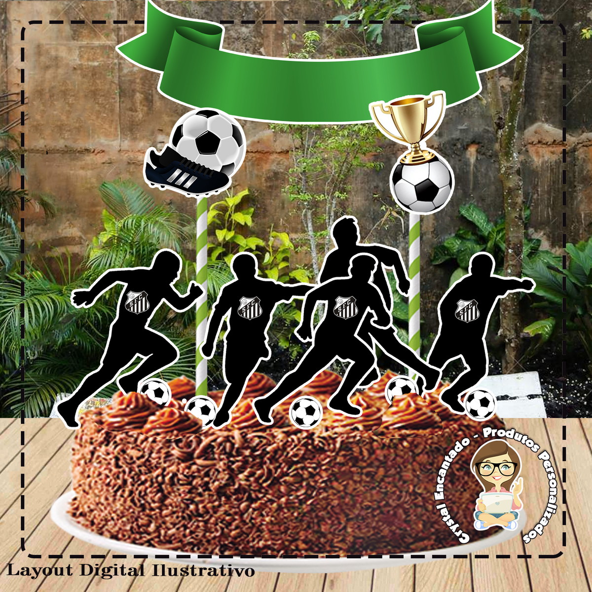 Topo de Bolo Times Futebol - Ref 2015 Arquivo Digital