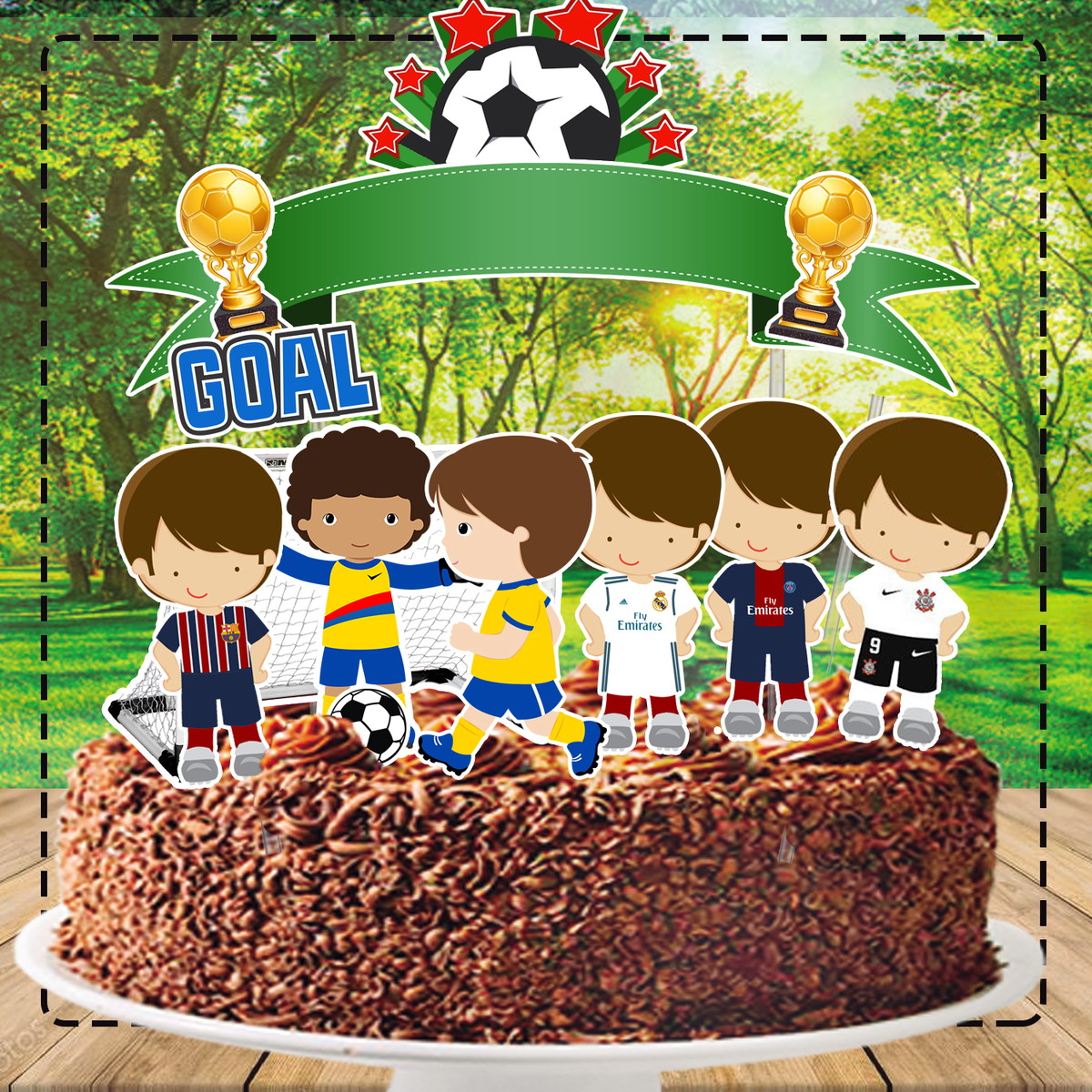 Topo de Bolo Times Futebol - Ref 5070 Arquivo Digital