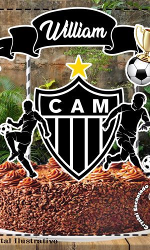 Topo de Bolo Times Futebol - Ref 5063 Arquivo Digital