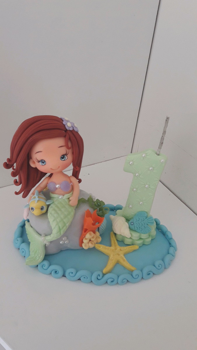 Topo de bolo Ariel - Imagem 2