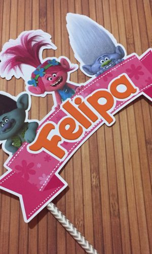 Topo de Bolo Trolls