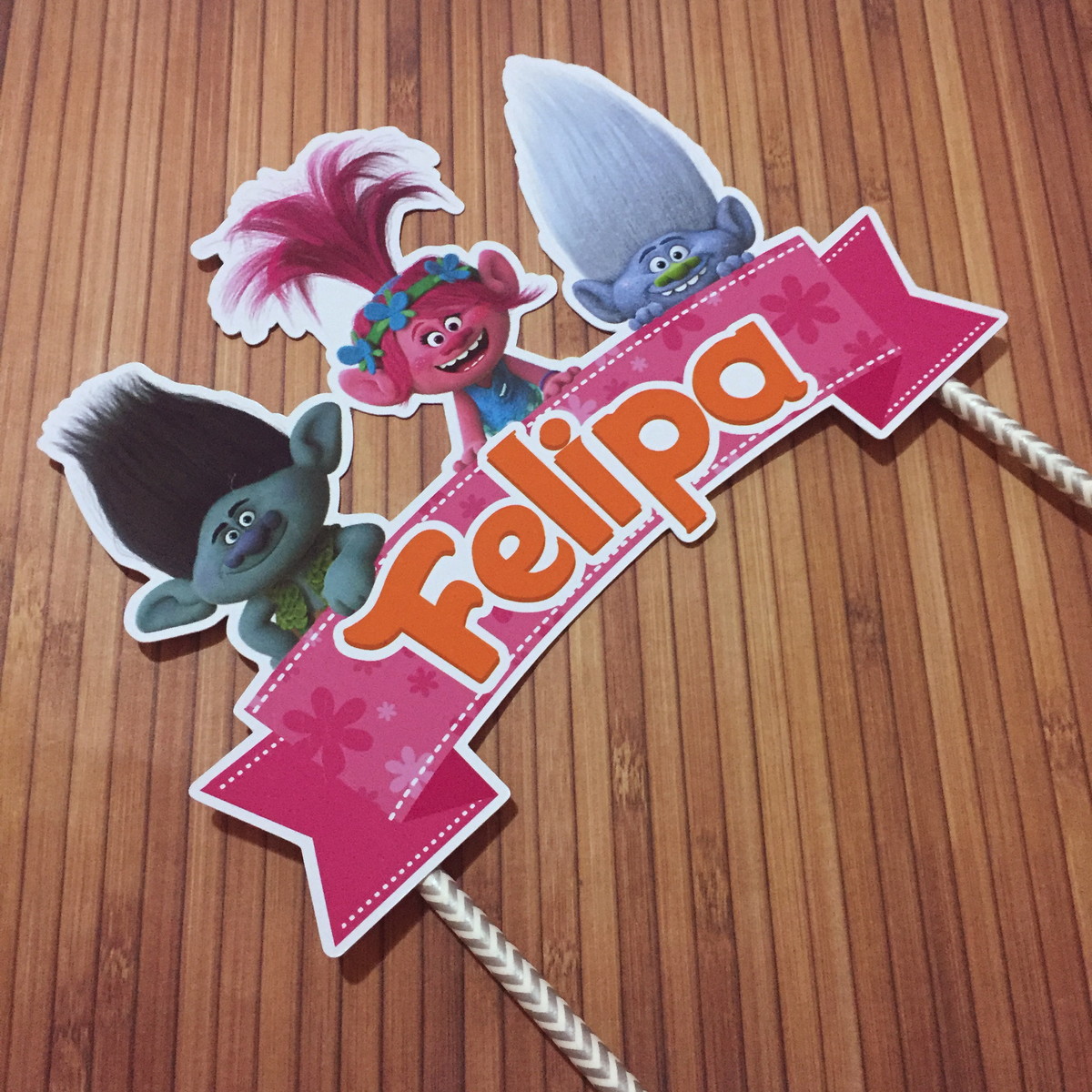 Topo de Bolo Trolls