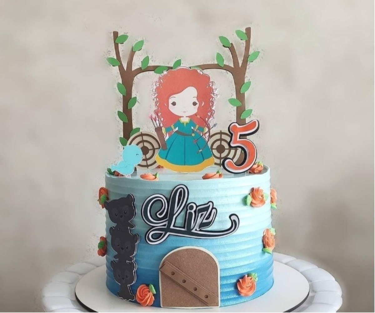 Topo de Bolo Valente Cute + 4 Arquivos a Sua Escolha