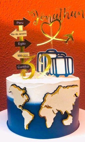 Topo de Bolo Viagem